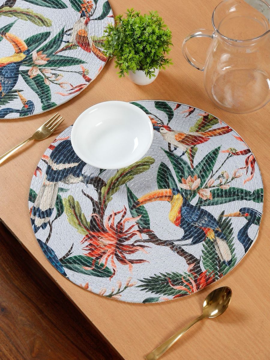 Printed and Braided Cotton Table Mats