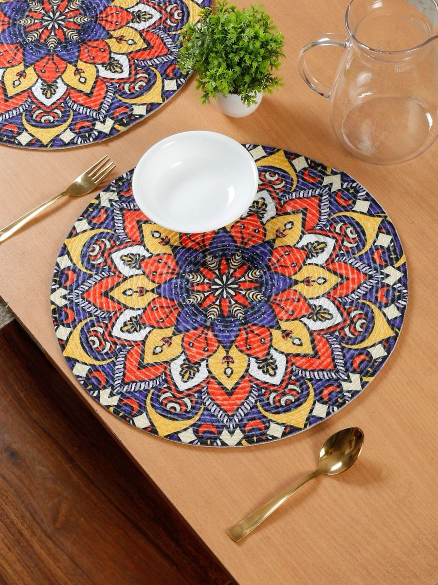 Printed and Braided Cotton Table Mats