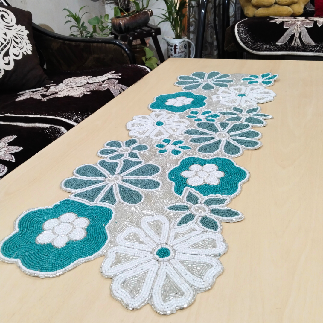 Handmade Beaded Table Runner