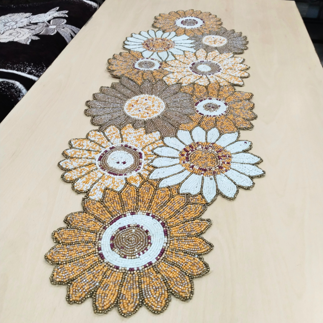 Handmade Beaded Table Runner