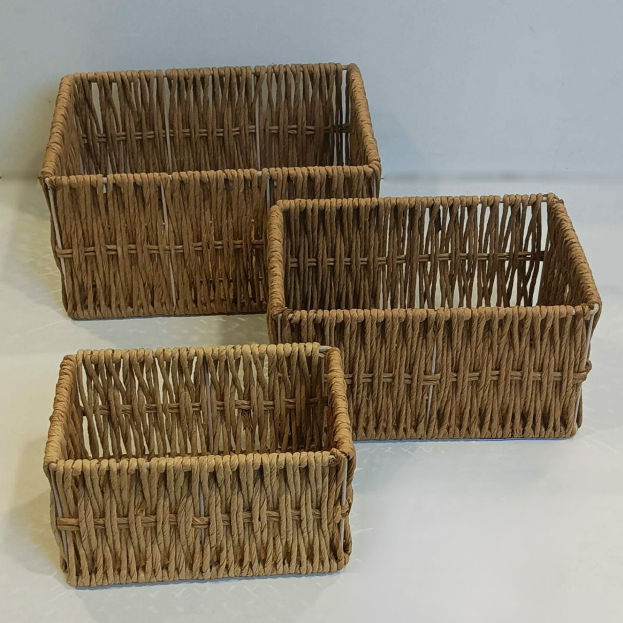 Rafia Storage Baskets Set of 3