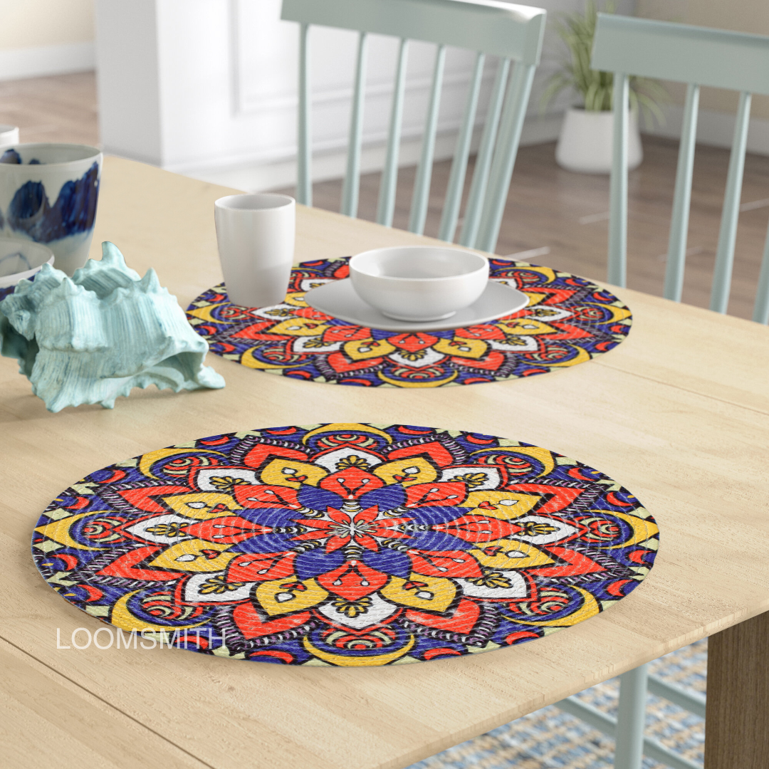 Printed and Braided Cotton Table Mats