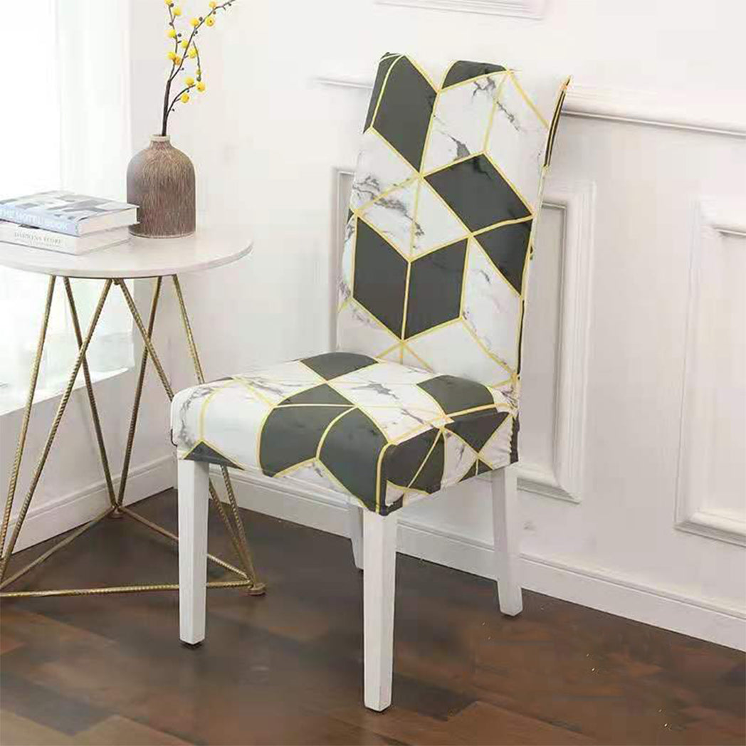 loomsmith-universal-stretchable-chair-cover-grey-color-set-of-6-abstract-printed-yellow-lines