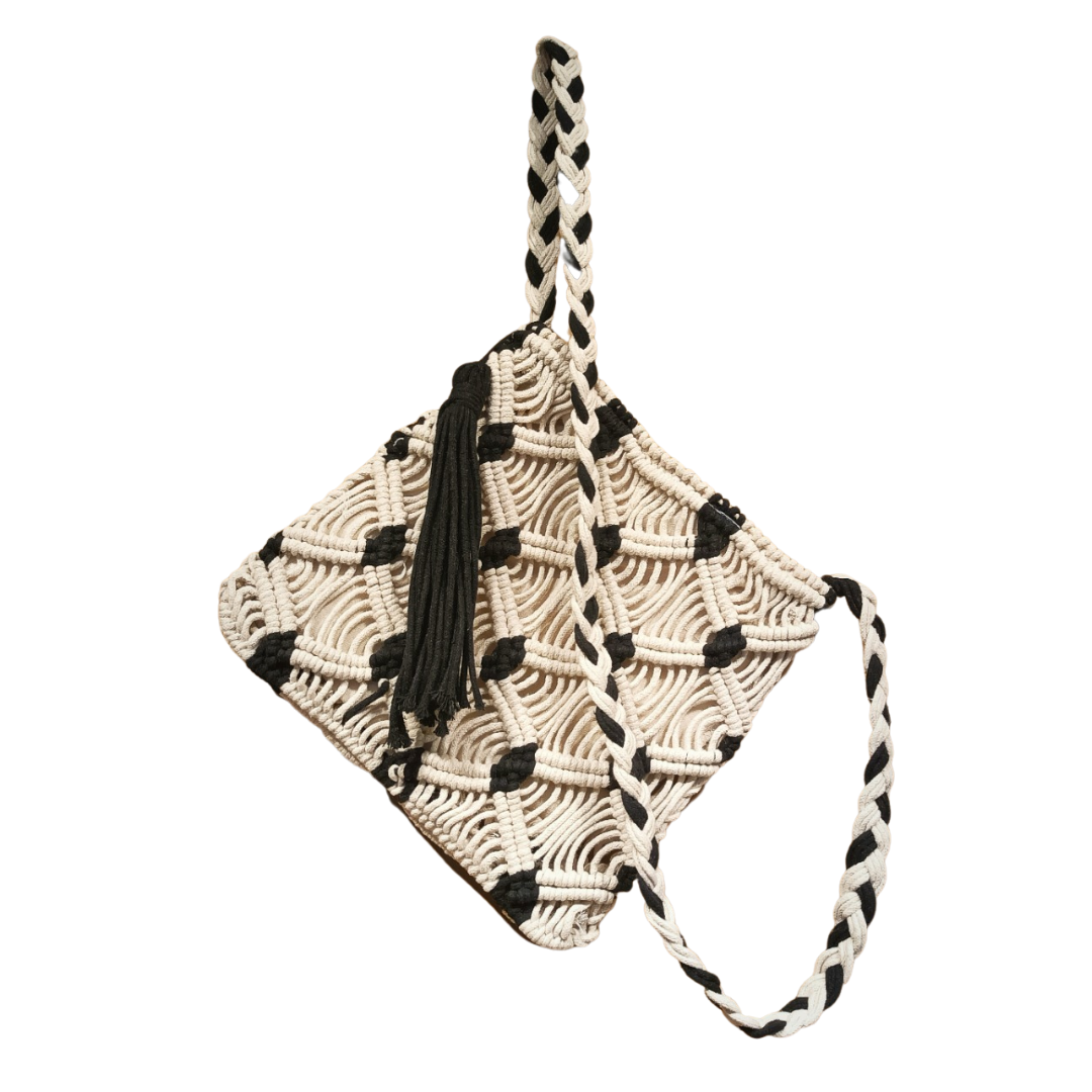 Women Beach Woven Straw Shoulder Messenger Bag With Tassel Boho Hollow Out  Crochet Crossbody Handbag Macrame Purse | Fruugo NO