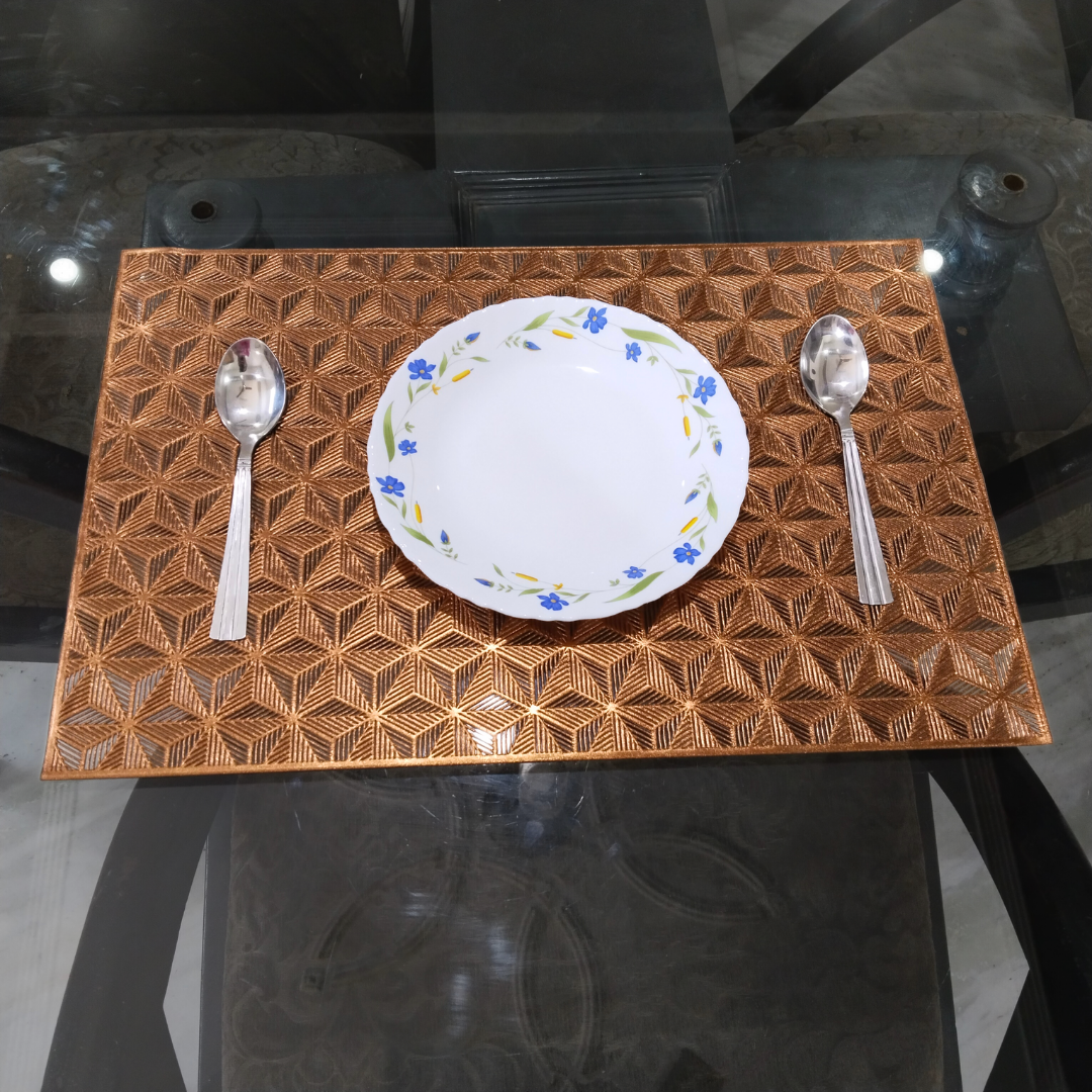 Laser Cut Metallic Look Dining Mats Set of 6/8