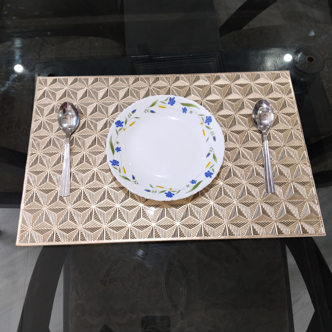 Laser Cut Metallic Look Dining Mats Set of 6/8