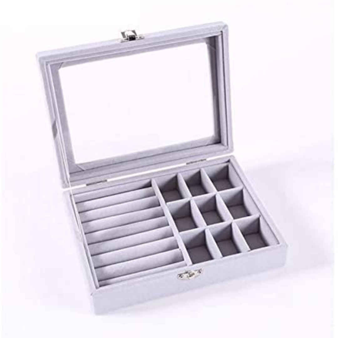 Portable Travel Jewelry Box Organizer Velvet Earring Ring Display Ornaments  Case | eBay