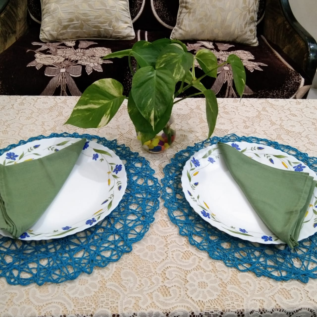 loomsmith-cotton-linen-napkin-set-of-six-for-dining-table-green-color