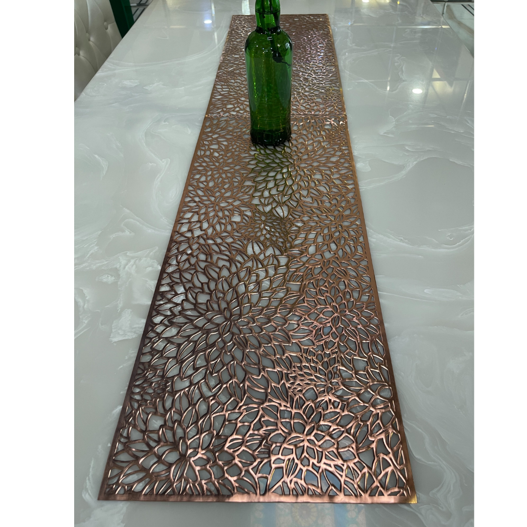 loomsmith-metallic-cut-floral-table-runner-for-six-seater-dining-table-copper-color