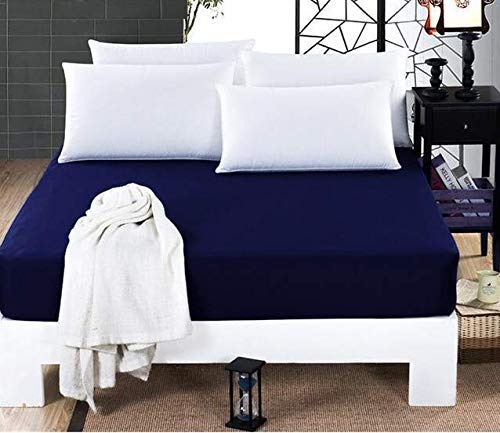loomsmith-terry-waterproof-king-size-protector-sheet-fitted-style-navy-color-protection-from-leakage-odor-dust
