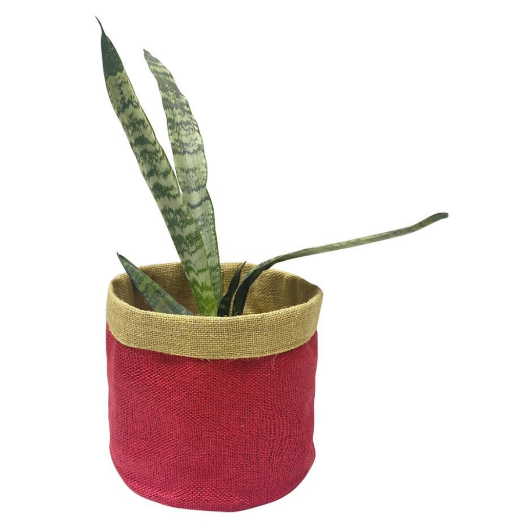 loomsmith-jute-basket-for-pots-indoor-outdoor-use-red-color-recyclable-biodegradable