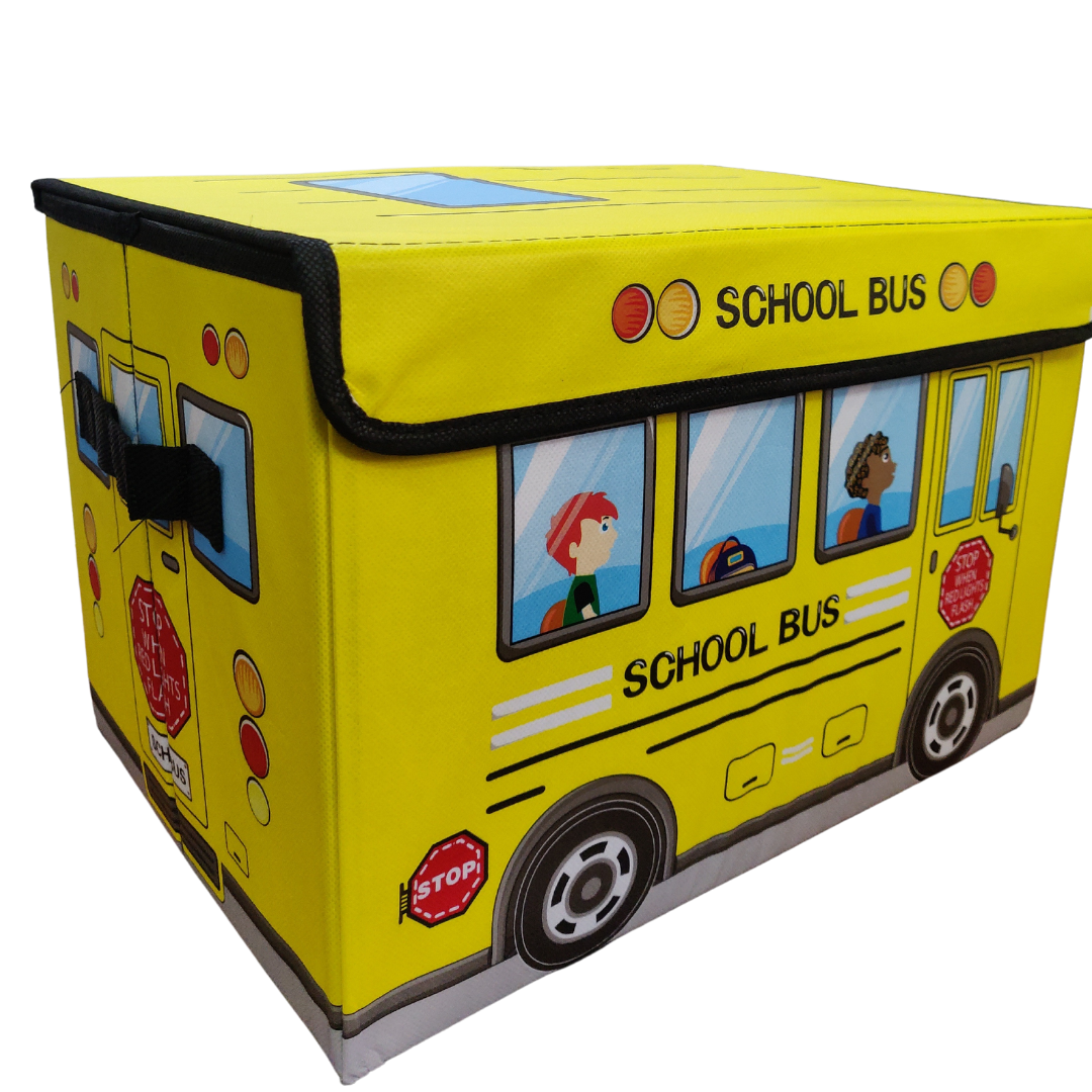 foldable-school-bus-storage-box-for-kids-toys-books-clothes-in-yellow-color