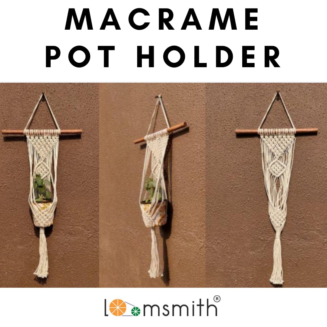 loomsmith-Macrame-wall-hanging-pot-holder-with-stick-holder-with-or-without-pot-balcony-use